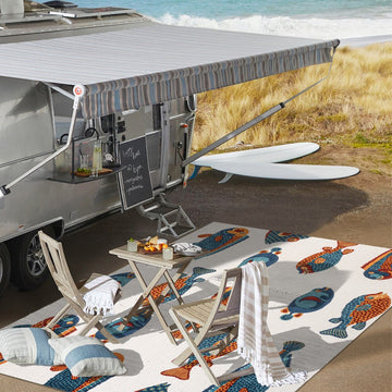 Algarve Modern Fish High-low Indoor/outdoor Area Rug